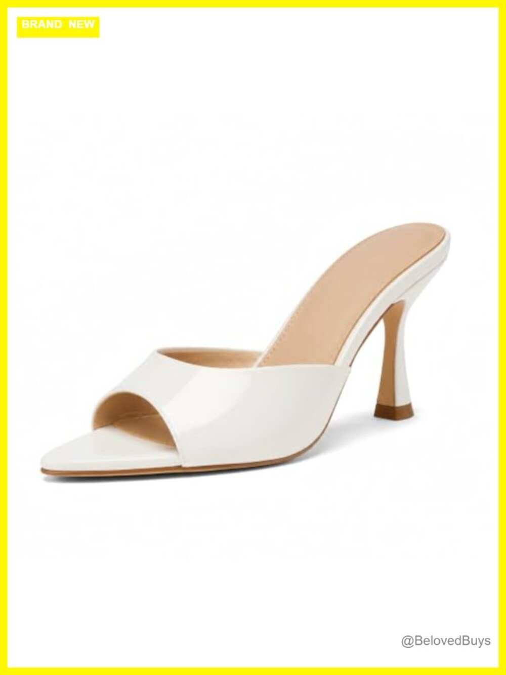 Kitten Heel Mule Sandals Pointed Peep Toe Slip On Dress Heels
